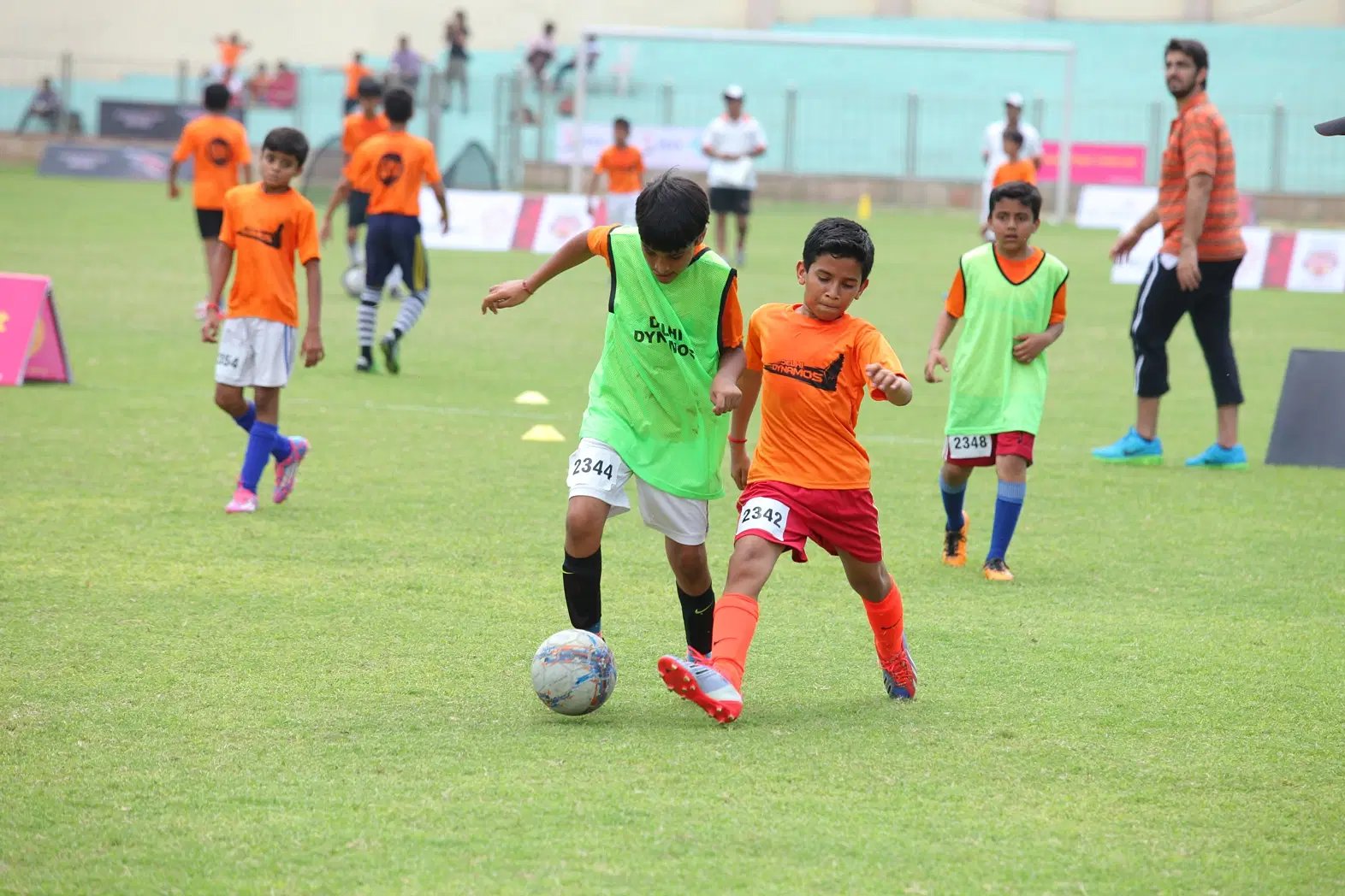 Colorful preparations for school festival with decorations and excited students
